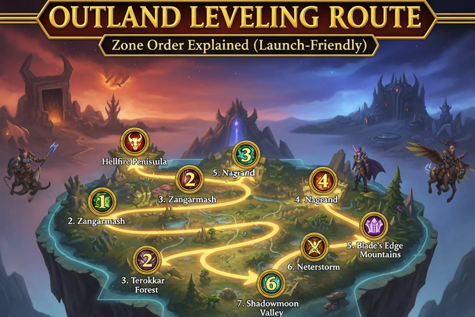 Outland Leveling Route: Zone Order Explained (Launch-Friendly)